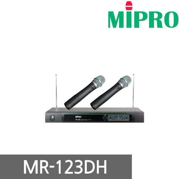 [MIPRO] MR-123DM Entry-Level 2-Channel Wireless System/Handheld + Lavalier Microphone (200MHz Band)