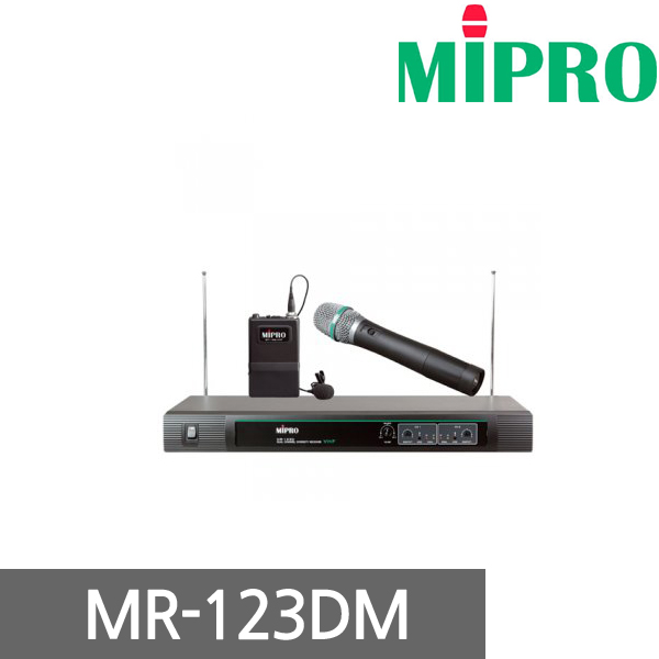 [MIPRO] 2-Channel Handheld & Belt-Type Wireless Microphone ☆ MR-123DM