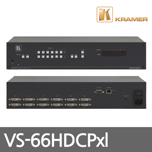 VS-66HDCPxl 6x6 HDCP Compliant DVI Matrix Switcher