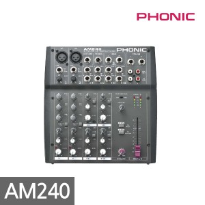 [PHONIC] AM240 / Mixer / Compact Mixer / 2-Mic, 4-Stereo / 3-Band EQ